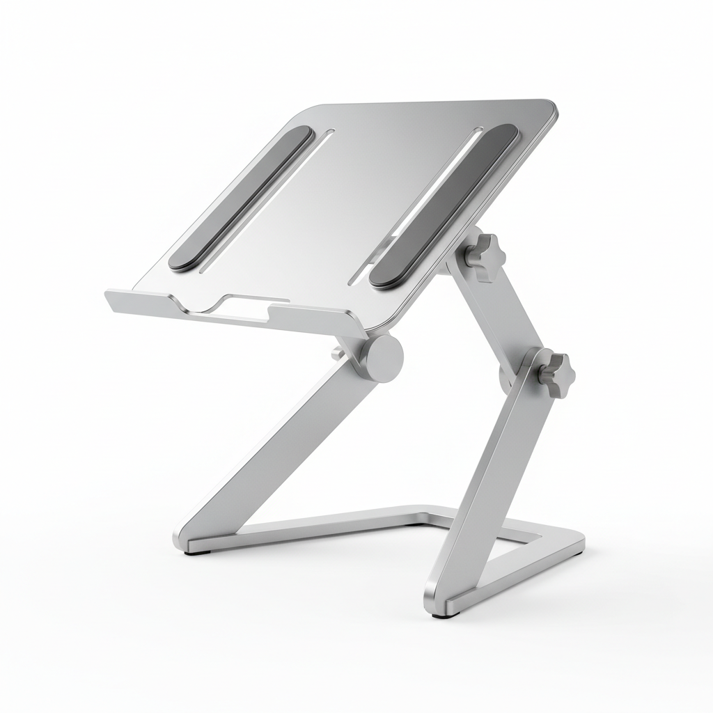 Adjustable Aluminum Laptop Stand - Ergonomic Design