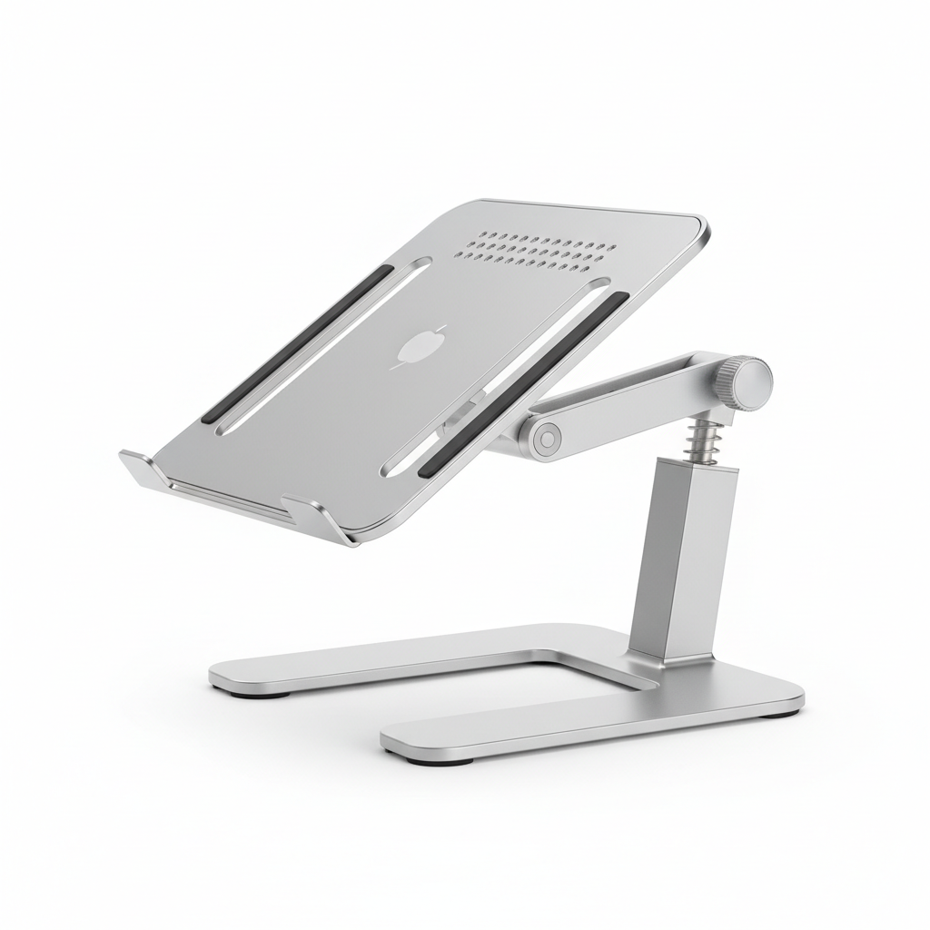 Adjustable Aluminum Laptop Stand - Ergonomic Design