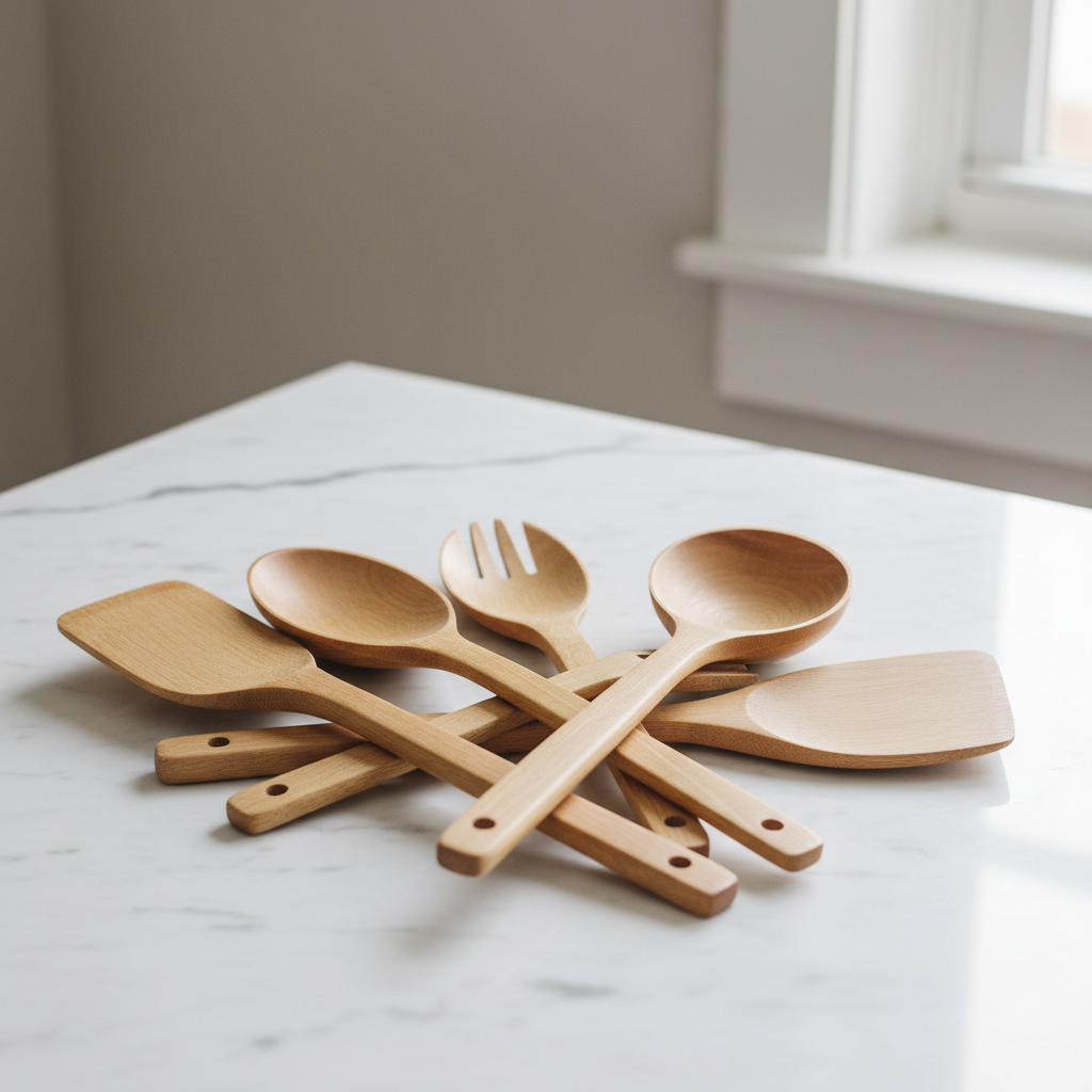 Bamboo Kitchen Utensil Set - 6 Piece