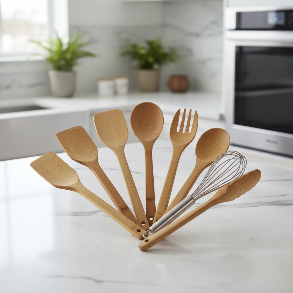 Bamboo Kitchen Utensil Set - 6 Piece