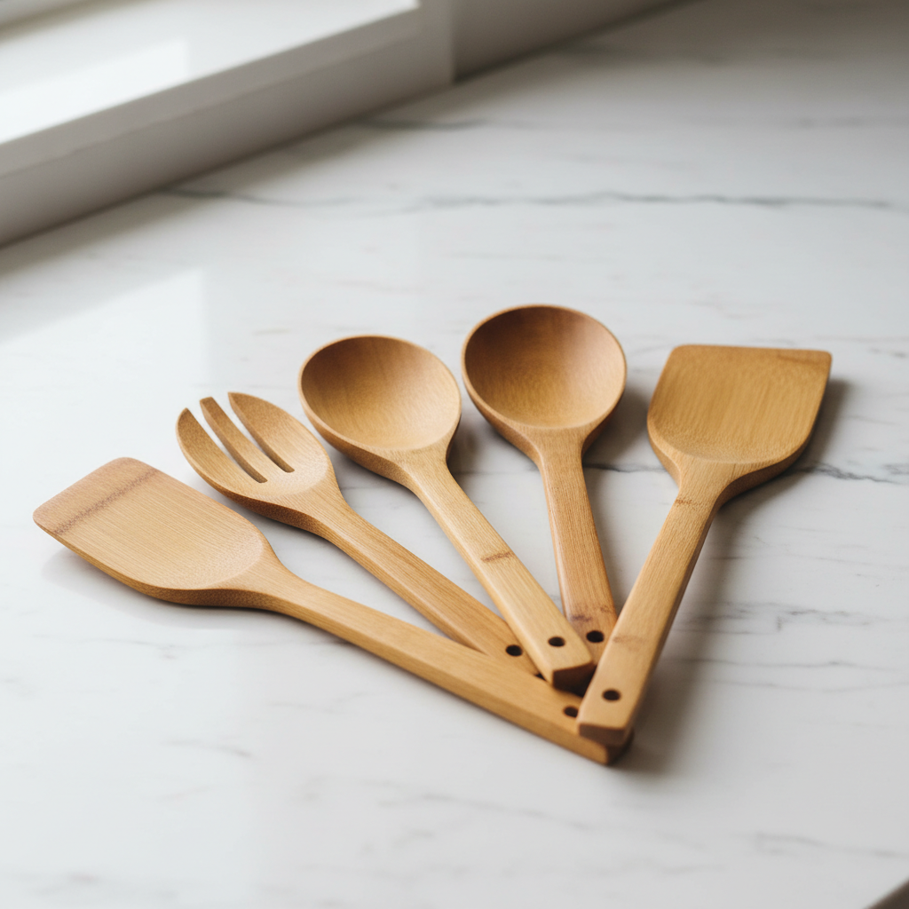 Bamboo Kitchen Utensil Set - 6 Piece
