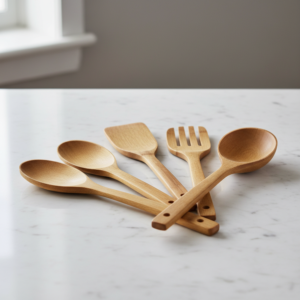 Bamboo Kitchen Utensil Set - 6 Piece