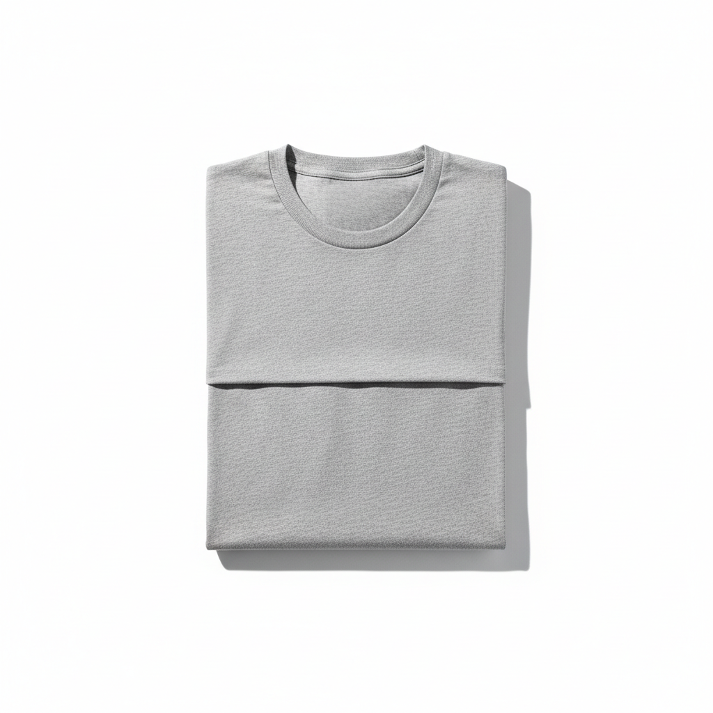 Essential Crew Neck T-Shirt - Heather Gray