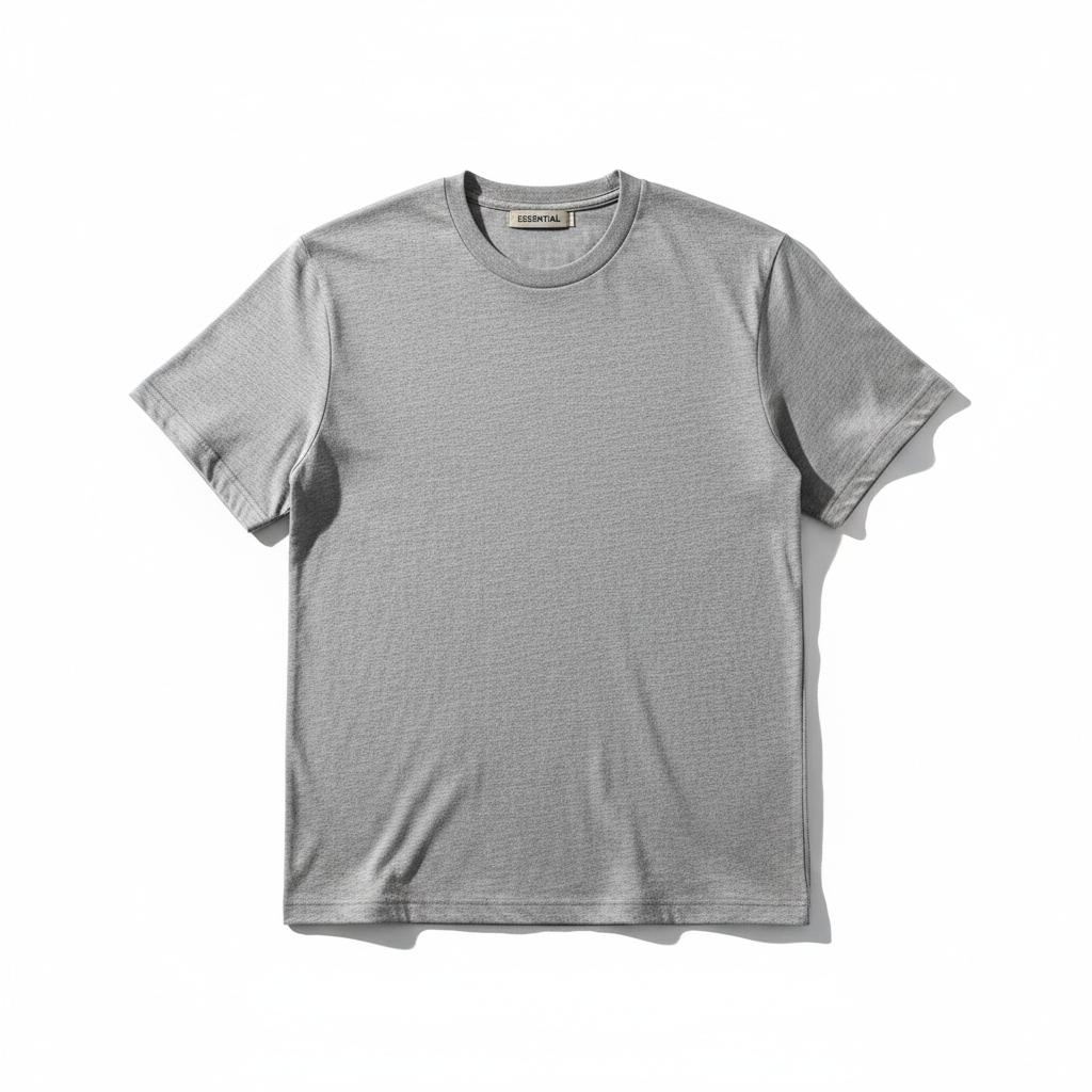 Essential Crew Neck T-Shirt - Heather Gray