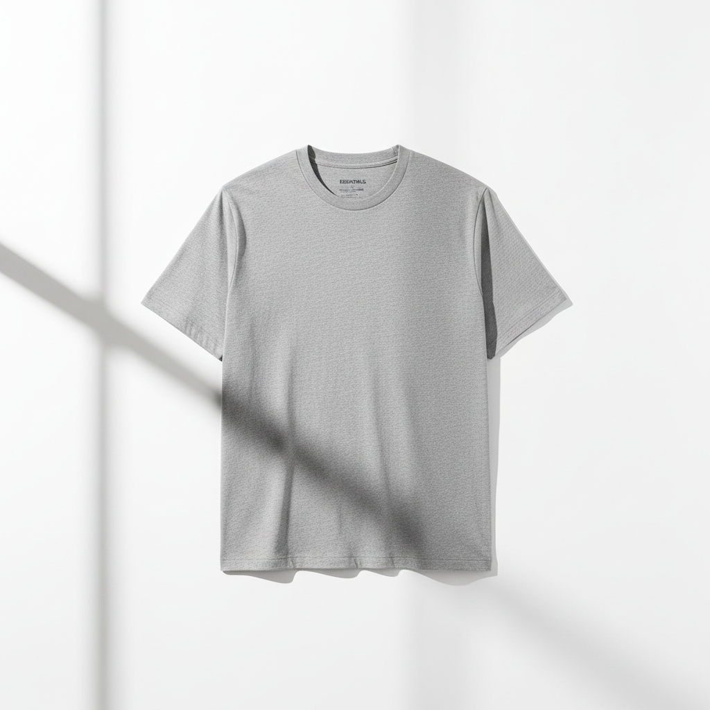 Essential Crew Neck T-Shirt - Heather Gray