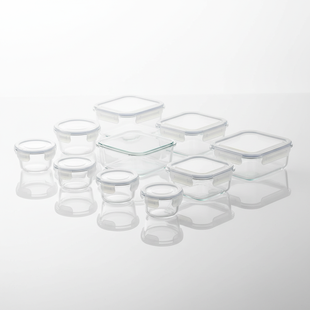 Glass Food Storage Container Set