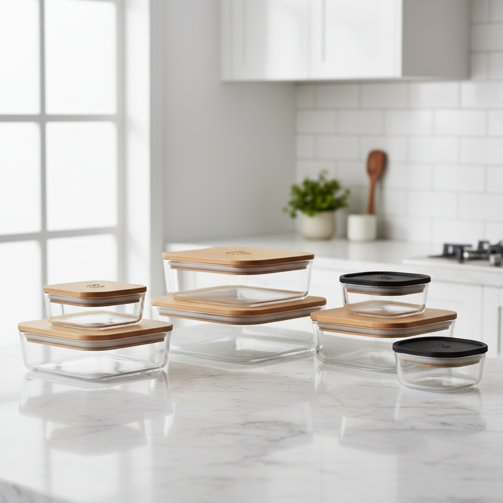 Glass Food Storage Container Set