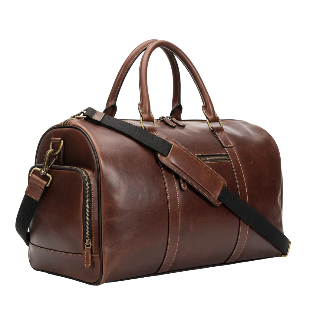 Men's Leather Weekender Bag