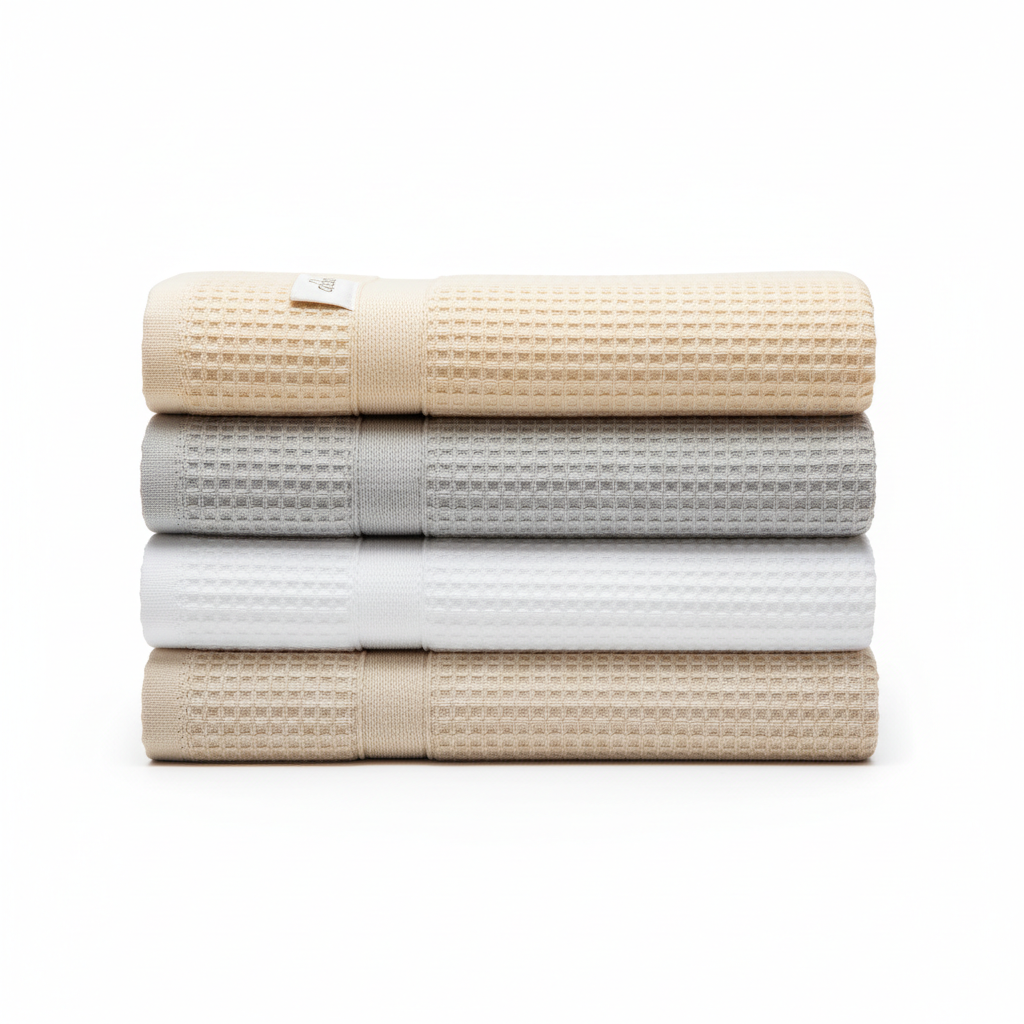 Waffle Weave Bath Towel Set - 4 Pack