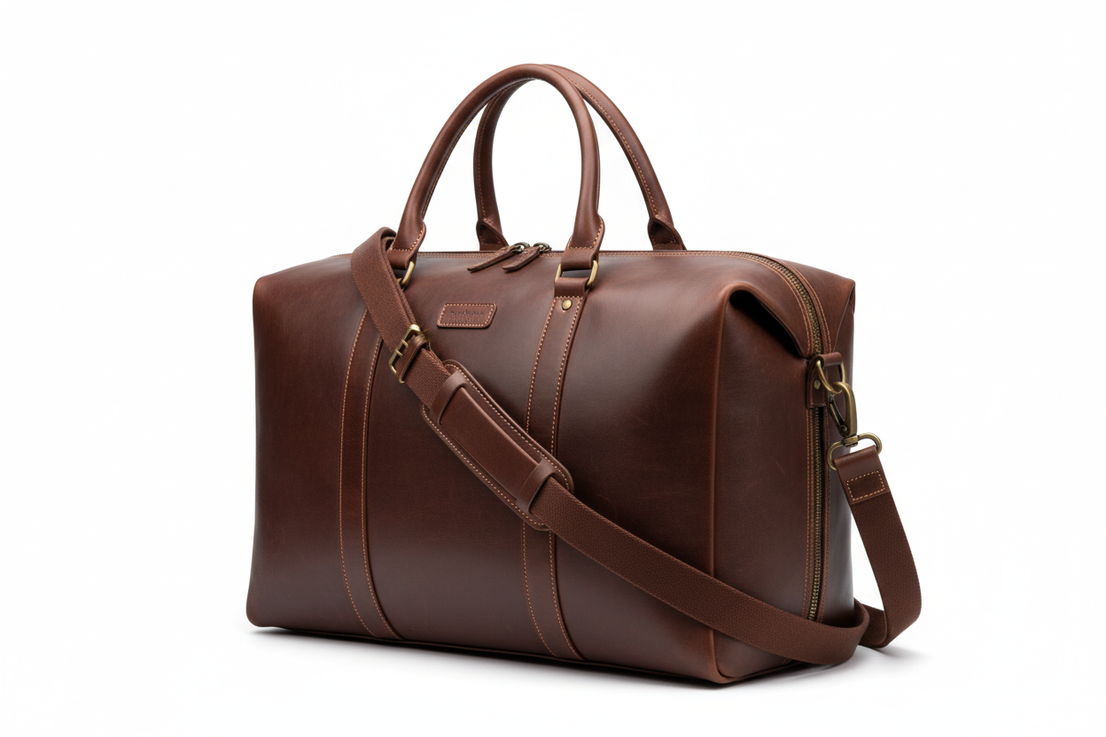Men's Leather Weekender Bag