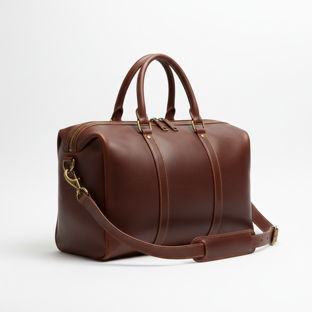 Men's Leather Weekender Bag