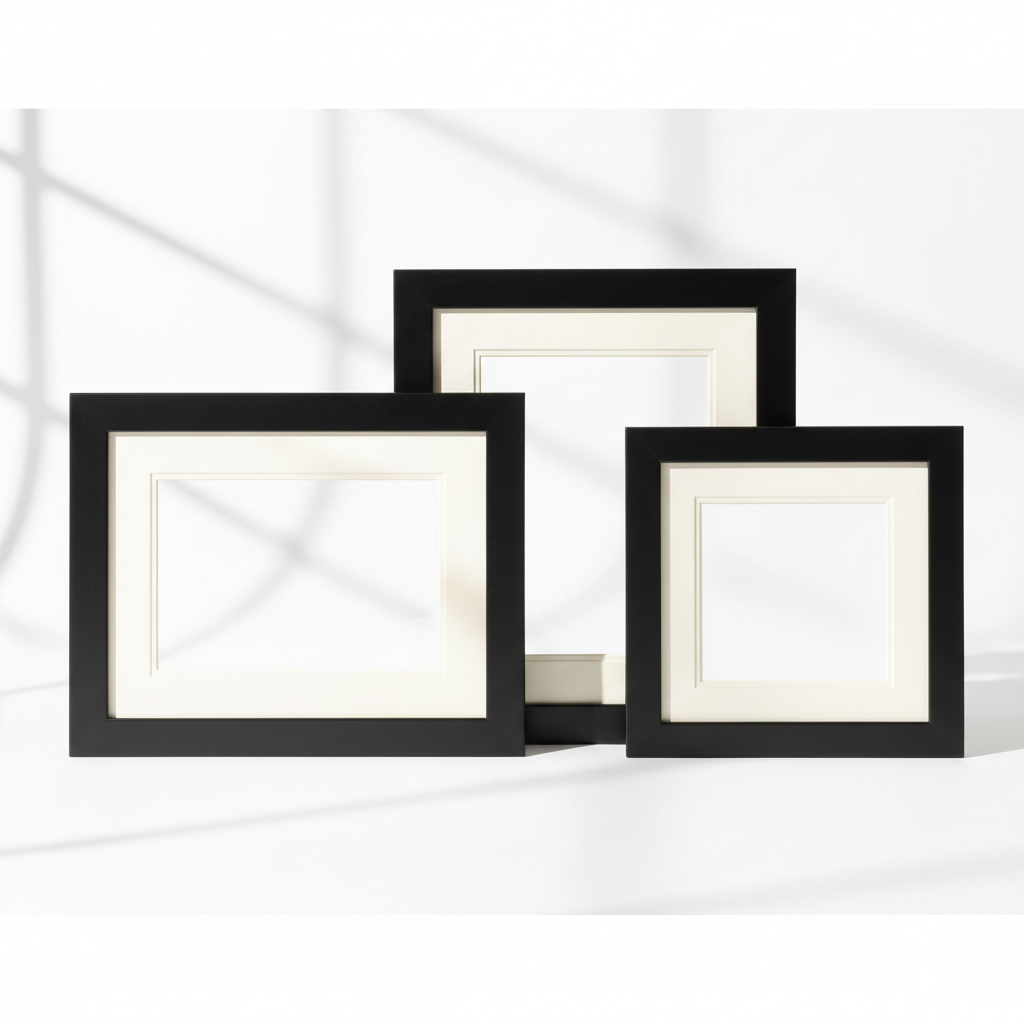 Modern Black Picture Frame Set - 3 Pack