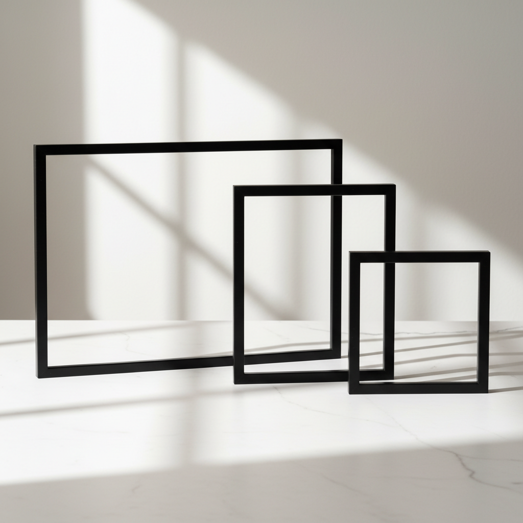 Modern Black Picture Frame Set - 3 Pack