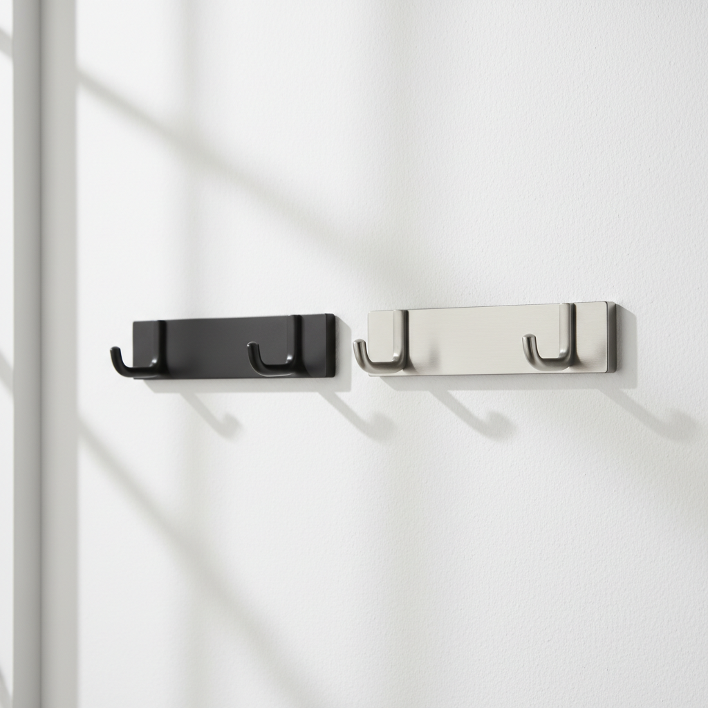 Modern Wall-Mounted Coat Hooks - 5 Hook Set