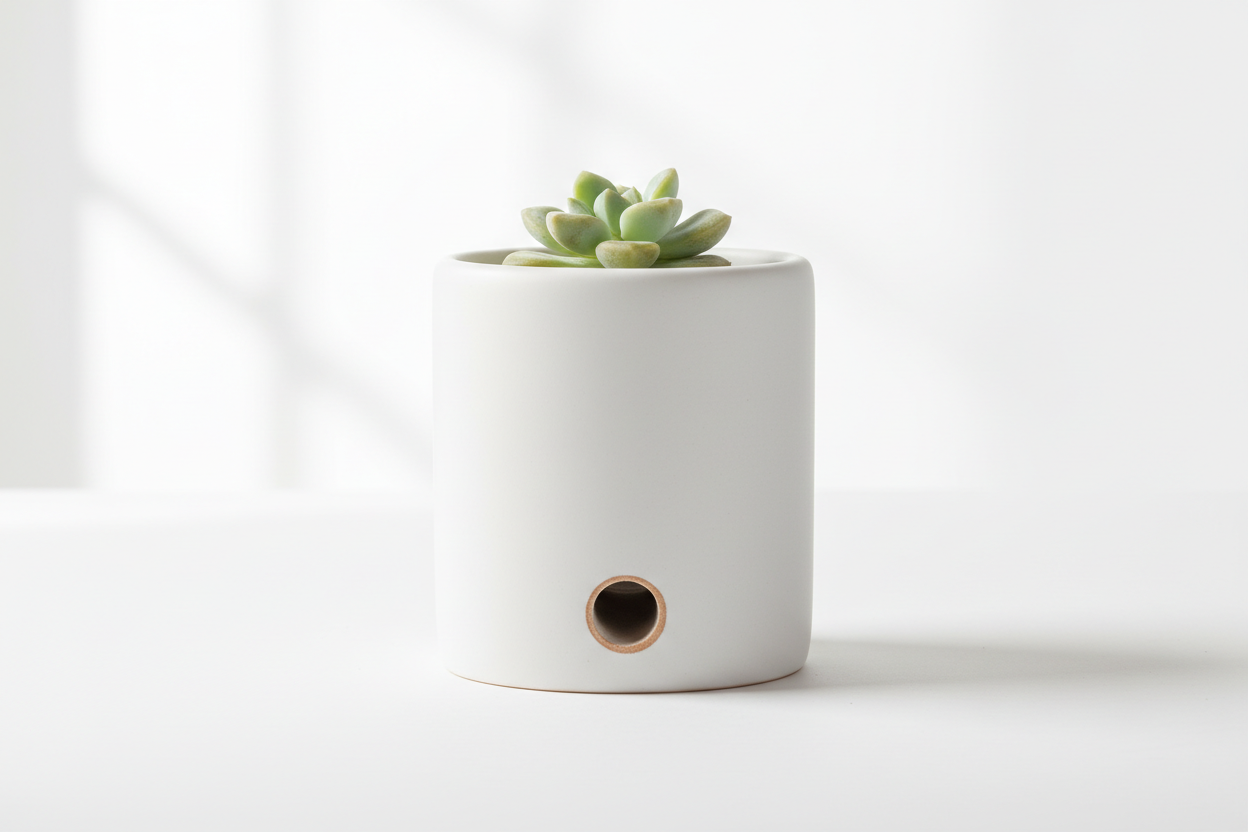 Small Ceramic Planter with Drainage