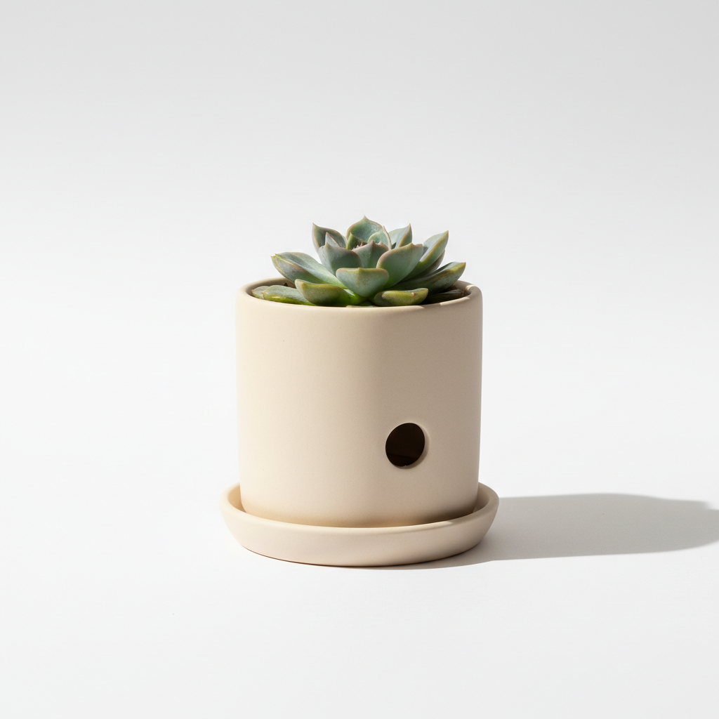Small Ceramic Planter with Drainage