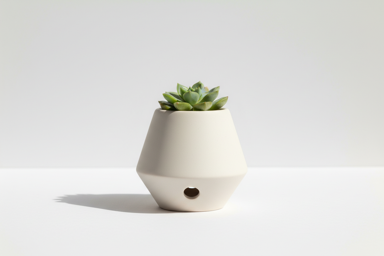 Small Ceramic Planter with Drainage