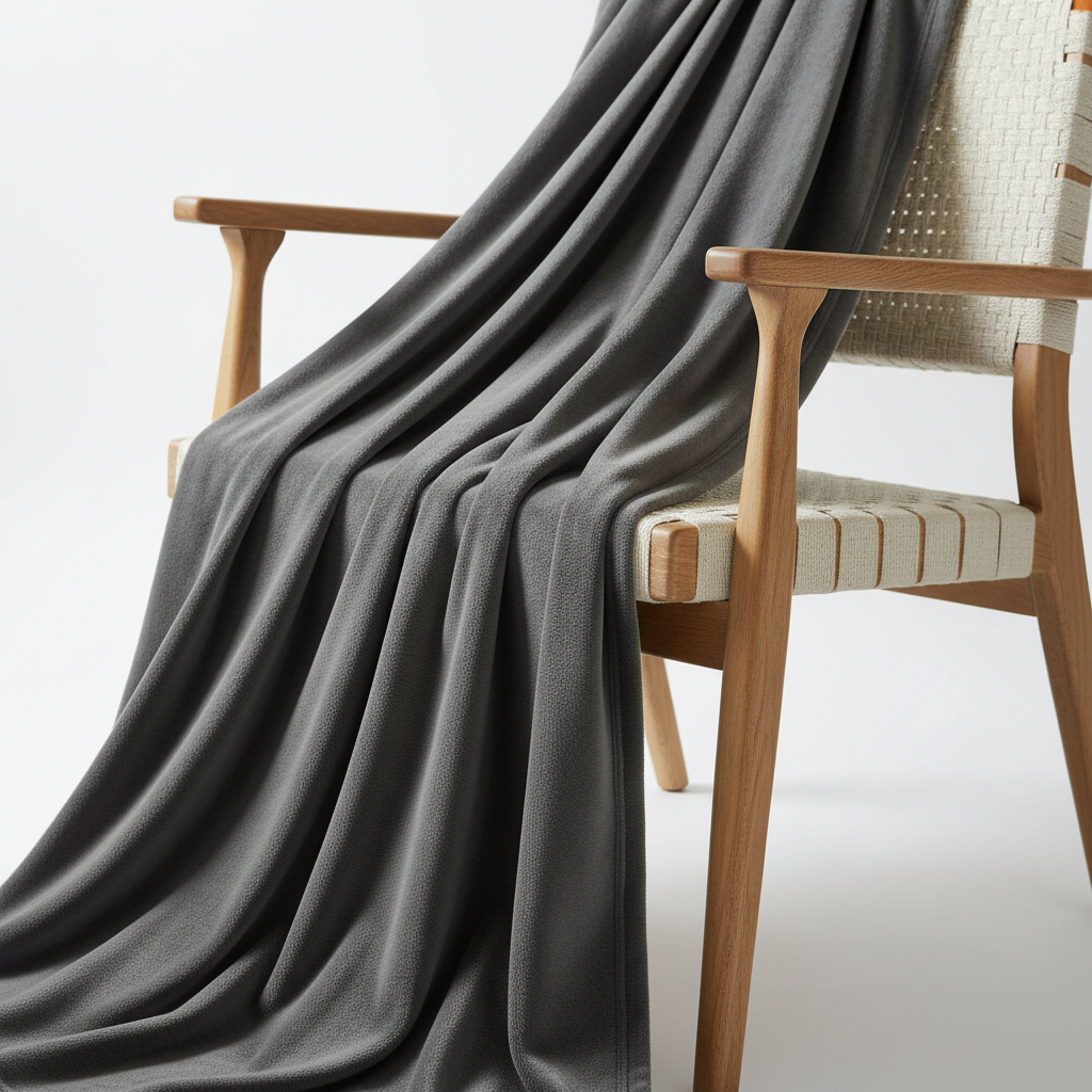 Soft Fleece Throw Blanket - Charcoal Gray