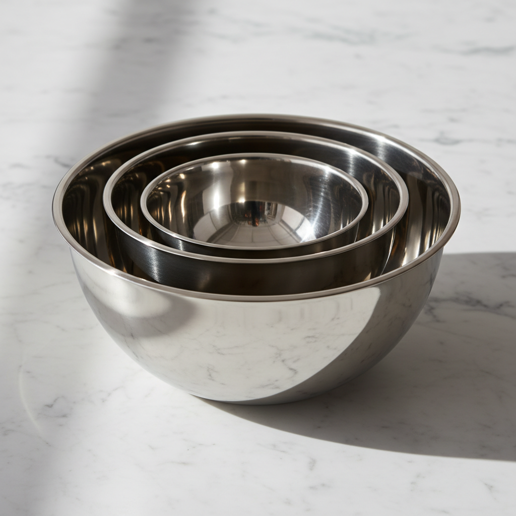 Stainless Steel Mixing Bowl Set - 3 Piece Nesting Bowls