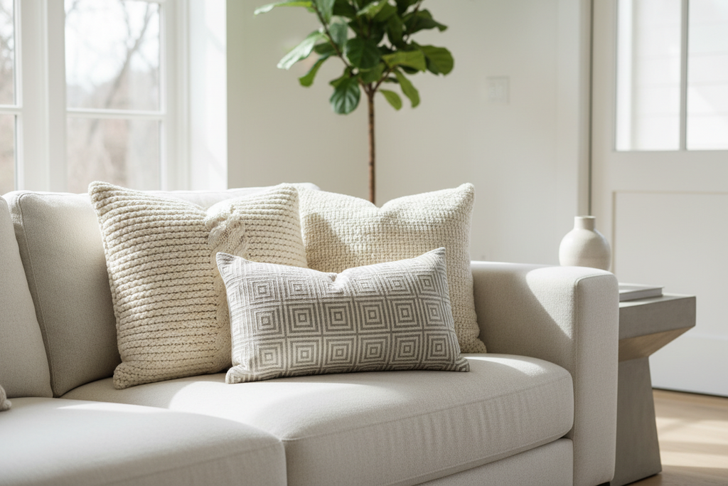 Textured Throw Pillow Set