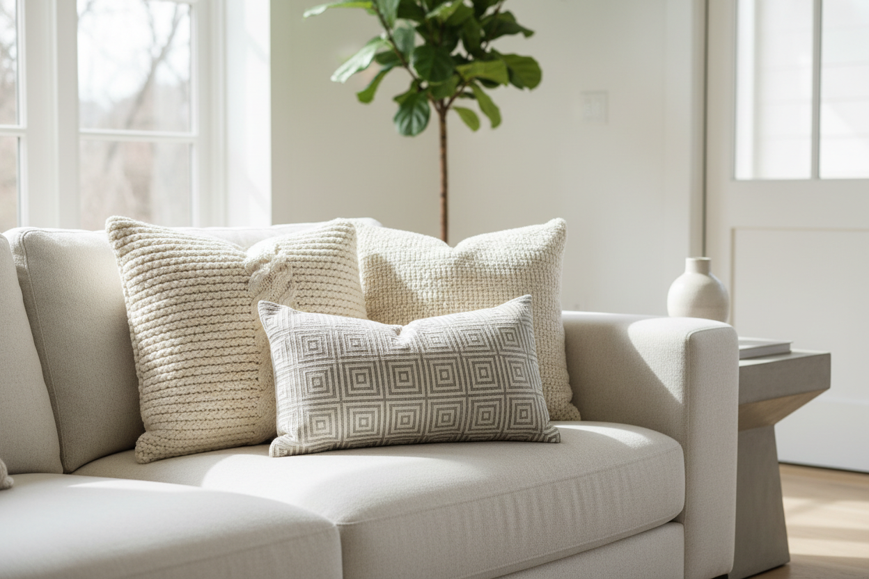 Textured Throw Pillow Set