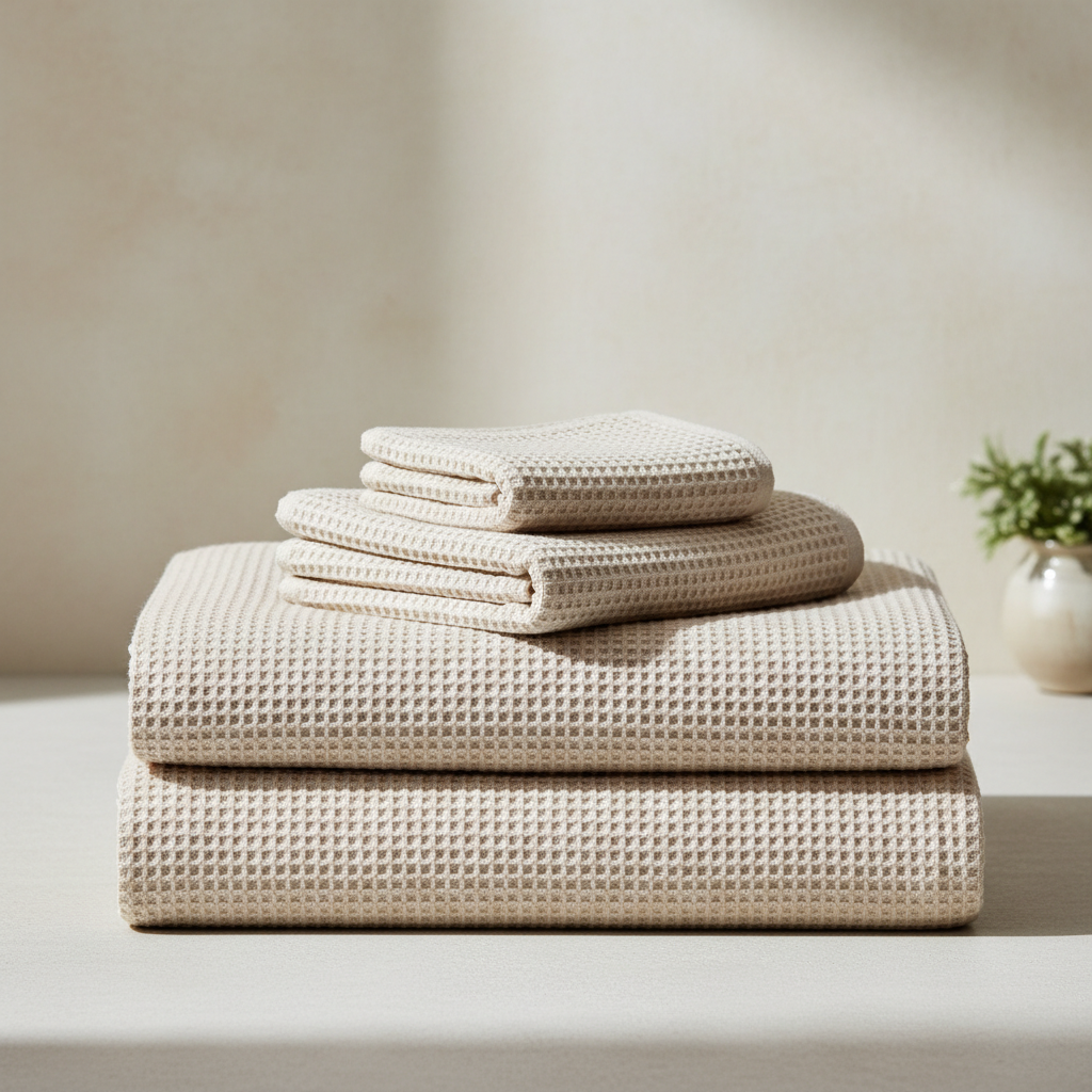 Waffle Weave Bath Towel Set - 4 Pack