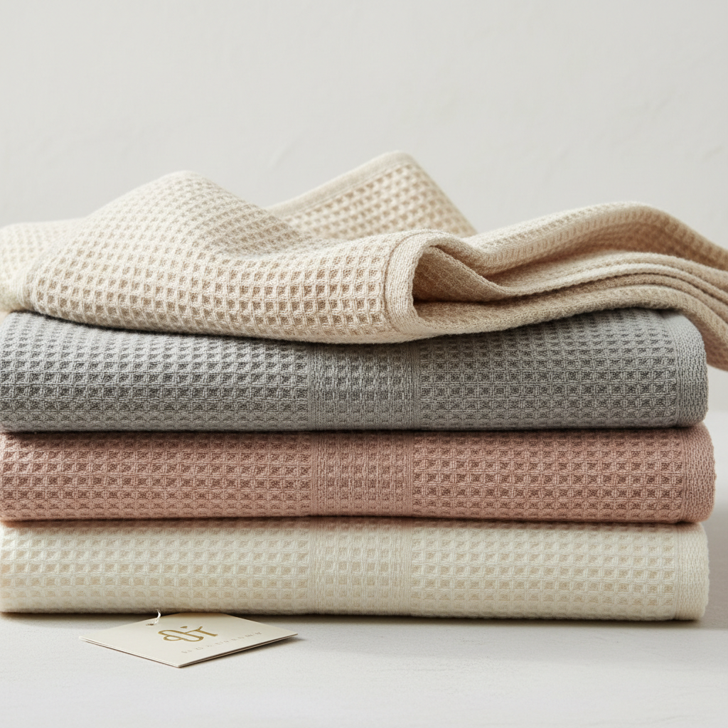 Waffle Weave Bath Towel Set - 4 Pack