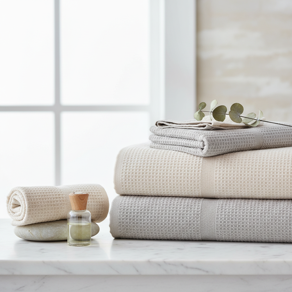 Waffle Weave Bath Towel Set - 4 Pack