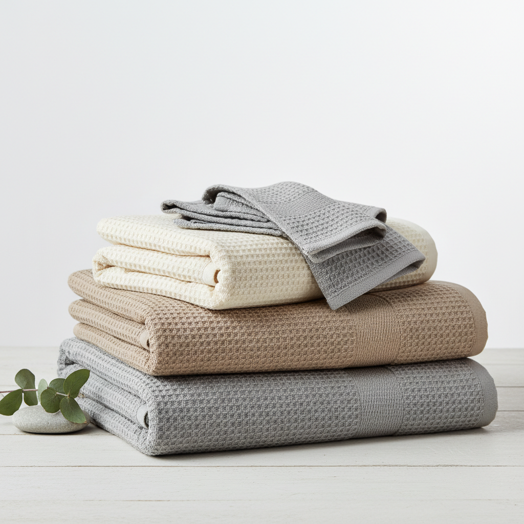 Waffle Weave Bath Towel Set - 4 Pack